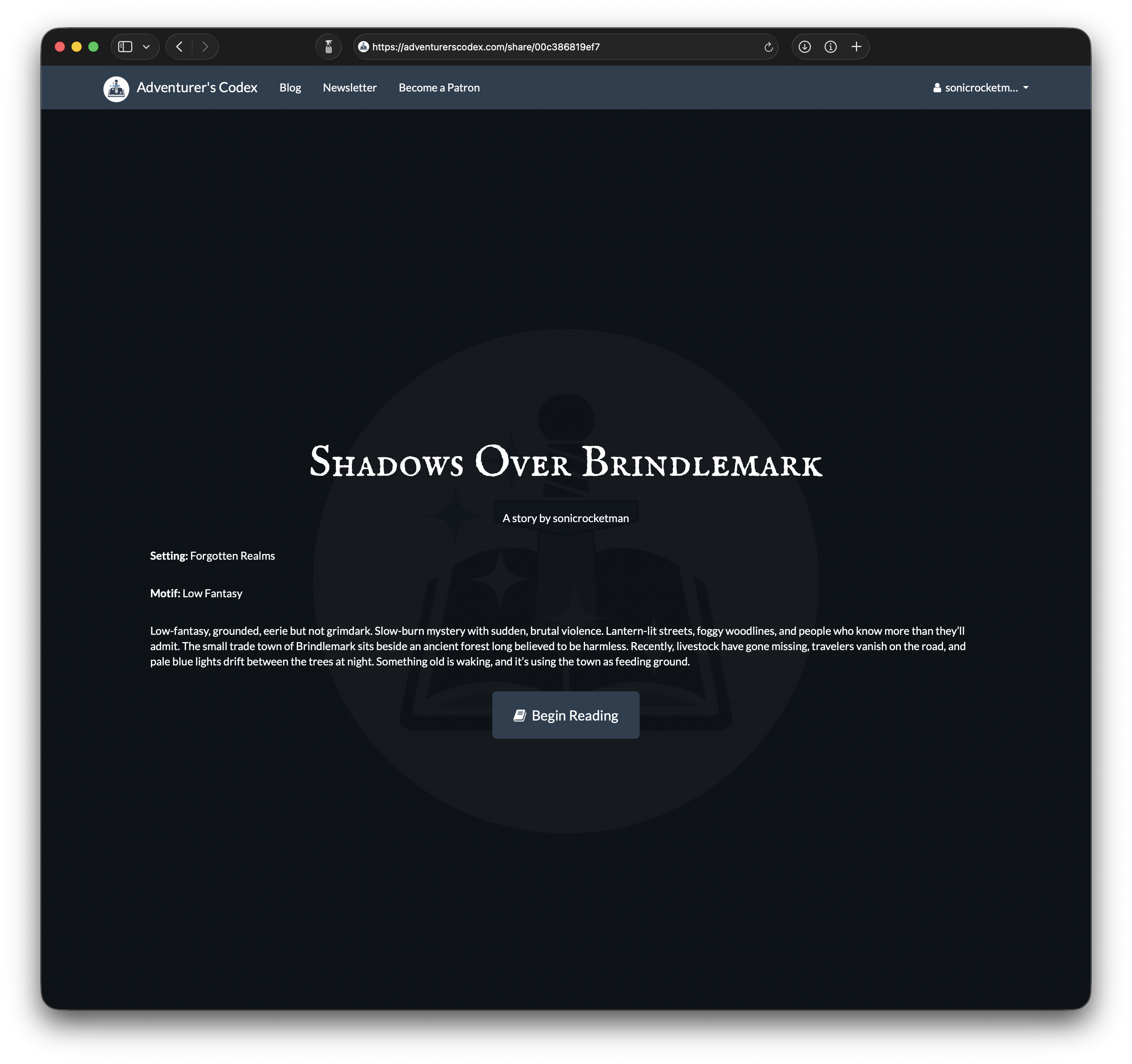 A screenshot of the cover for a campaign share sheet